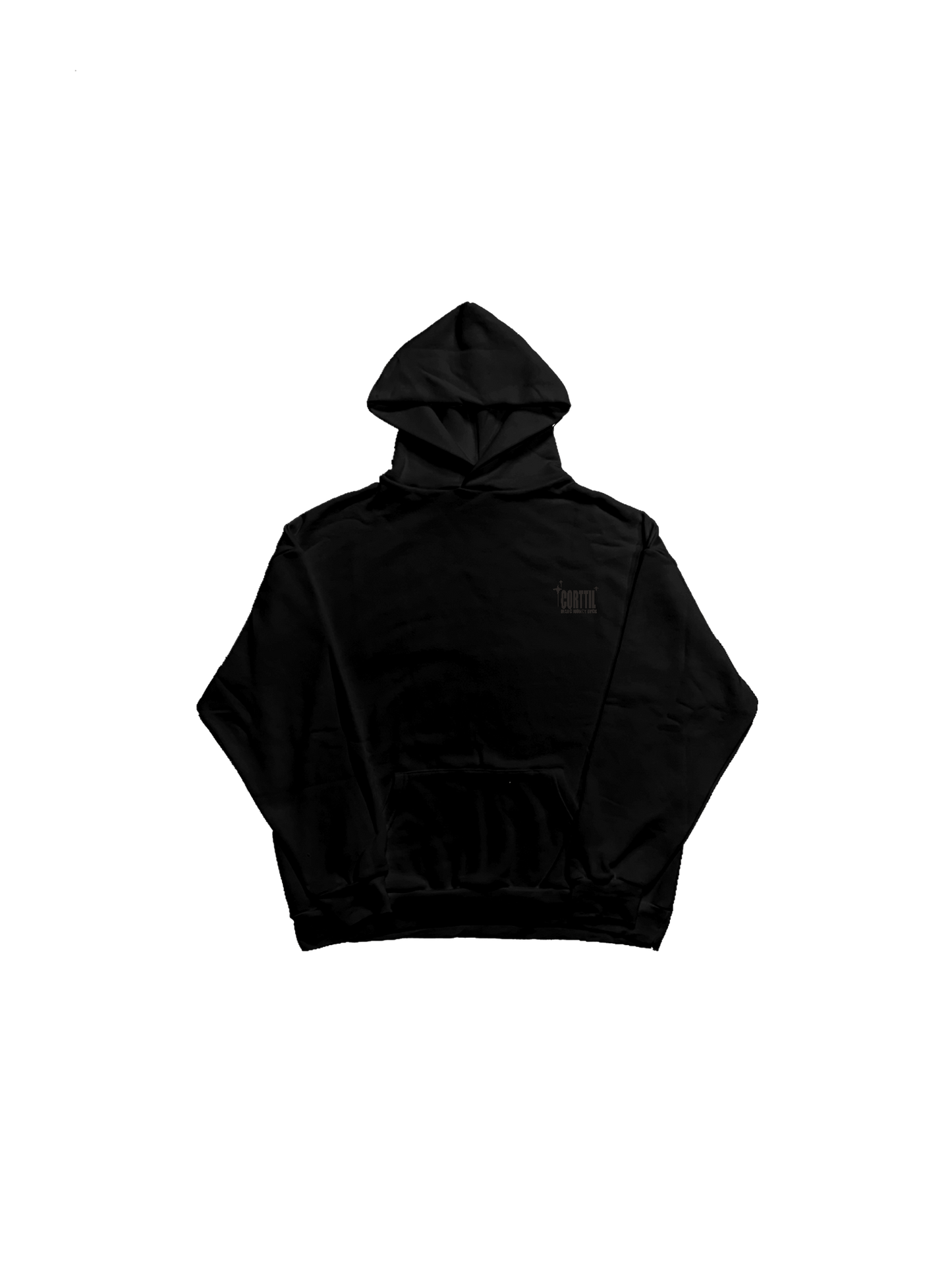 BLACK HOODIE "CORTTIL MME"